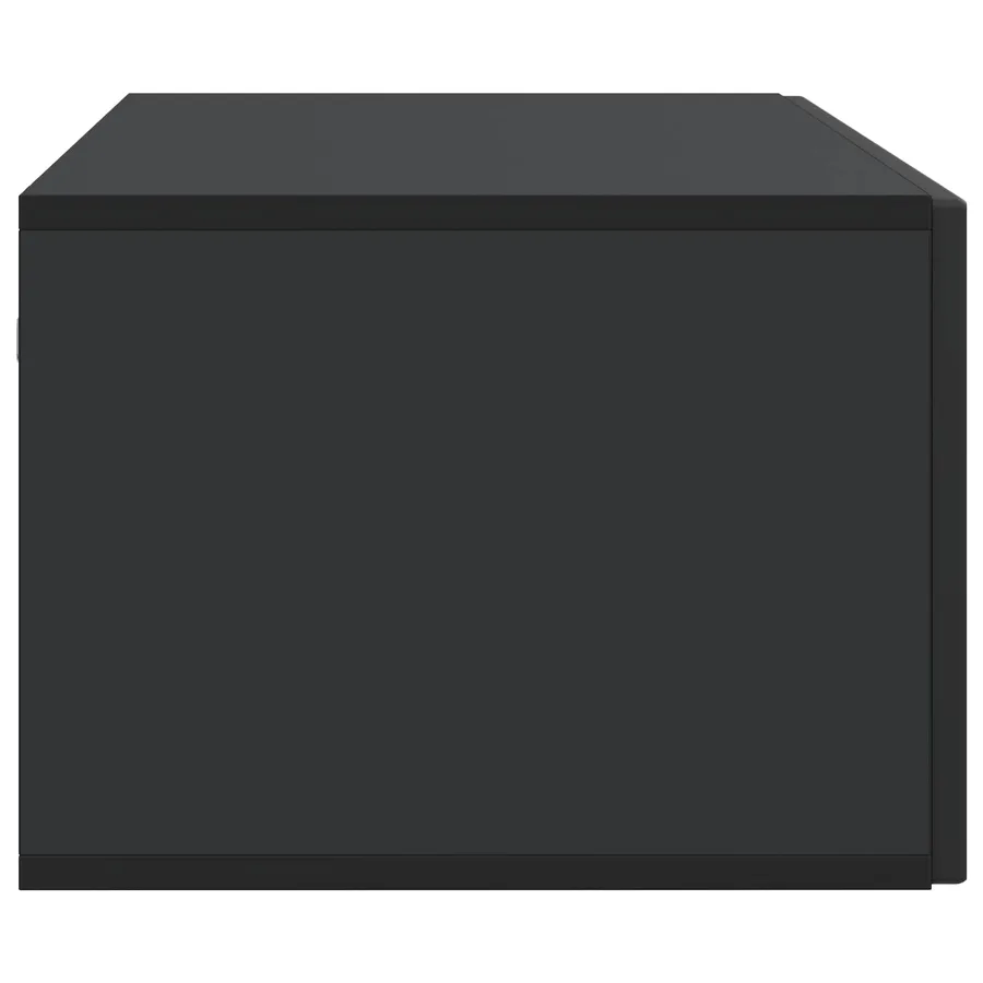 Meuble TV mural Noir 98 x 41 x 30 cm Bois d'ingénierie - 7