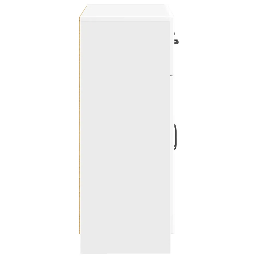 Buffet Blanc brillant 66 x 34,5 x 87 cm Bois d'ingénierie - 7