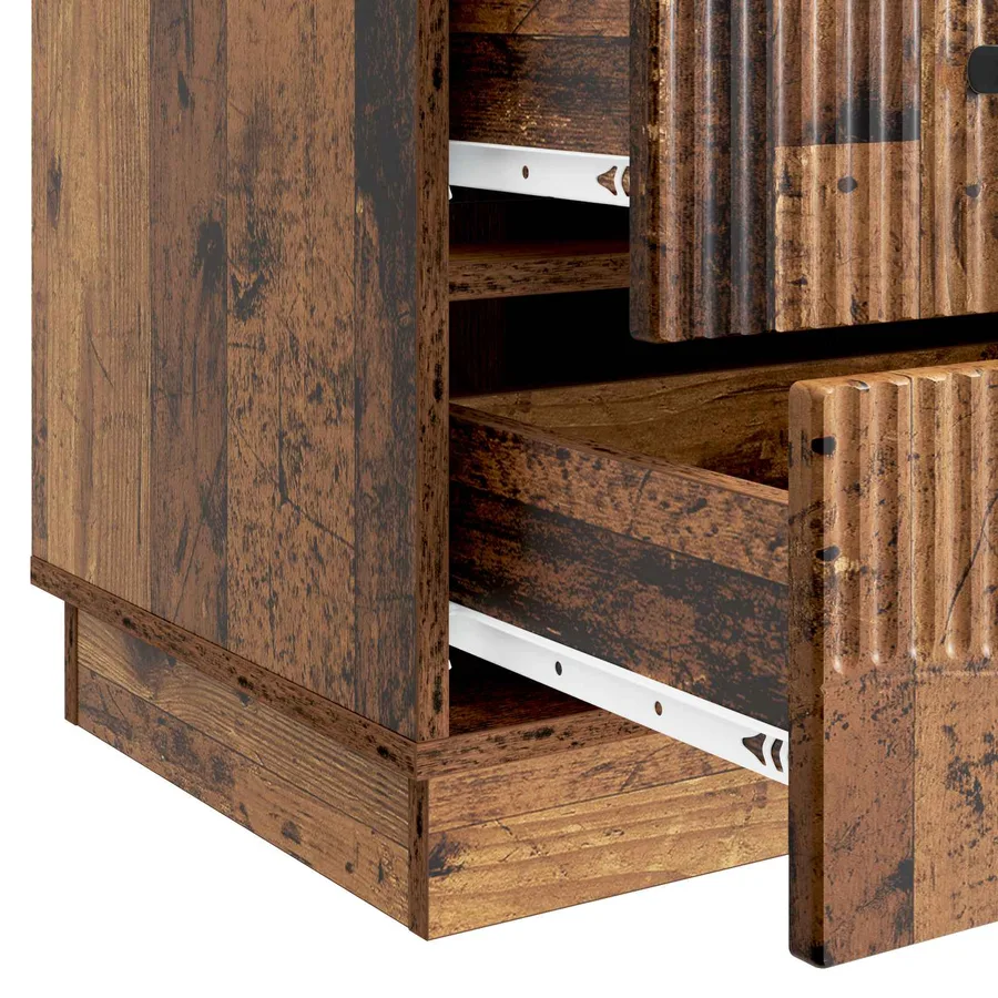 Cabinet de chevet avec tiroir Bois ancien 43 x 41 x 63,5 cm - 9