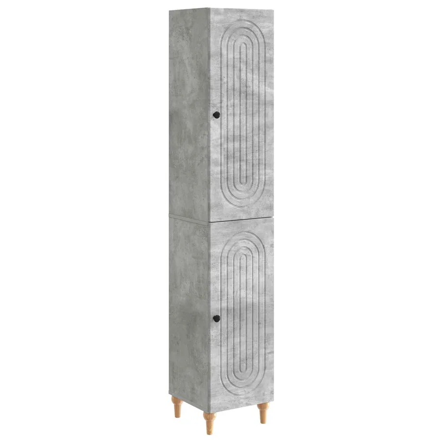 Ensemble de Meubles 2 pcs Gris béton Bois d'ingénierie - 2