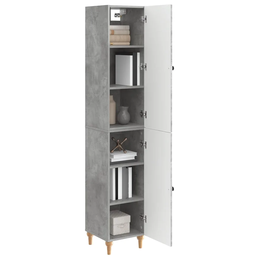 Ensemble de Meubles 2 pcs Gris béton Bois d'ingénierie - 3