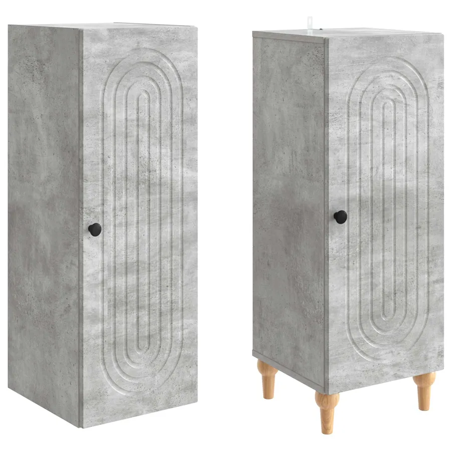 Ensemble de Meubles 2 pcs Gris béton Bois d'ingénierie - 4