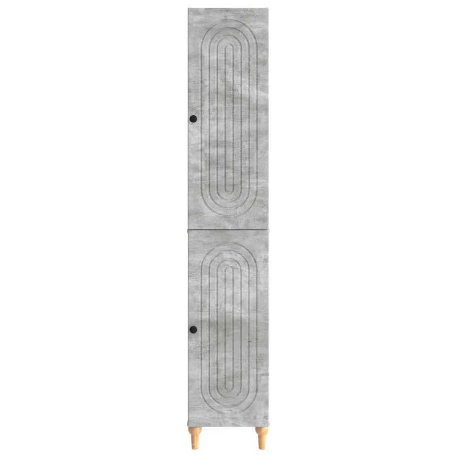 Ensemble de Meubles 2 pcs Gris béton Bois d'ingénierie - 5