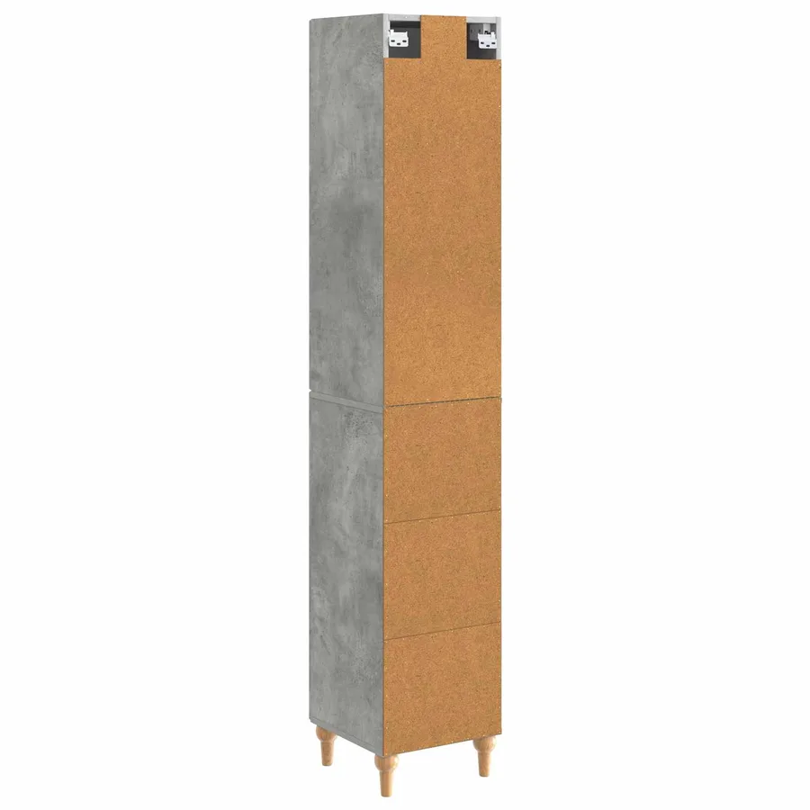 Ensemble de Meubles 2 pcs Gris béton Bois d'ingénierie - 7