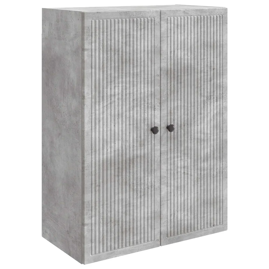Armoire Murale Gris béton 66 x 34,5 x 90 cm Bois d'ingénierie - 2