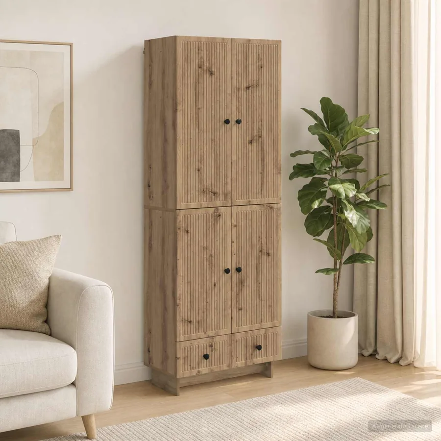 Ensemble de Meubles 2 pc Chêne artisanal Bois d'ingénierie