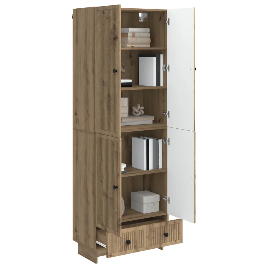 Ensemble de Meubles 2 pc Chêne artisanal Bois d'ingénierie - 3