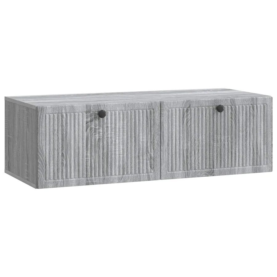 Meuble TV mural Sonoma gris 98 x 41 x 30 cm Bois d'ingénierie - 2