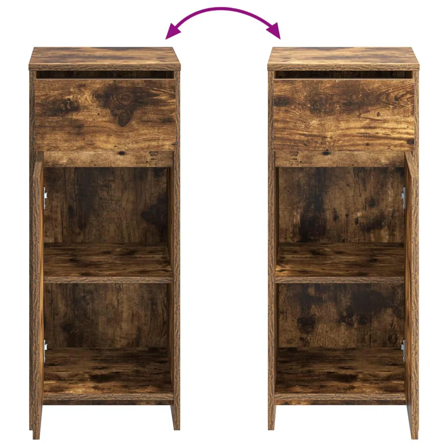 Armoire de salle de bain Chêne fumé 35 x 36,5 x 85 cm - 7