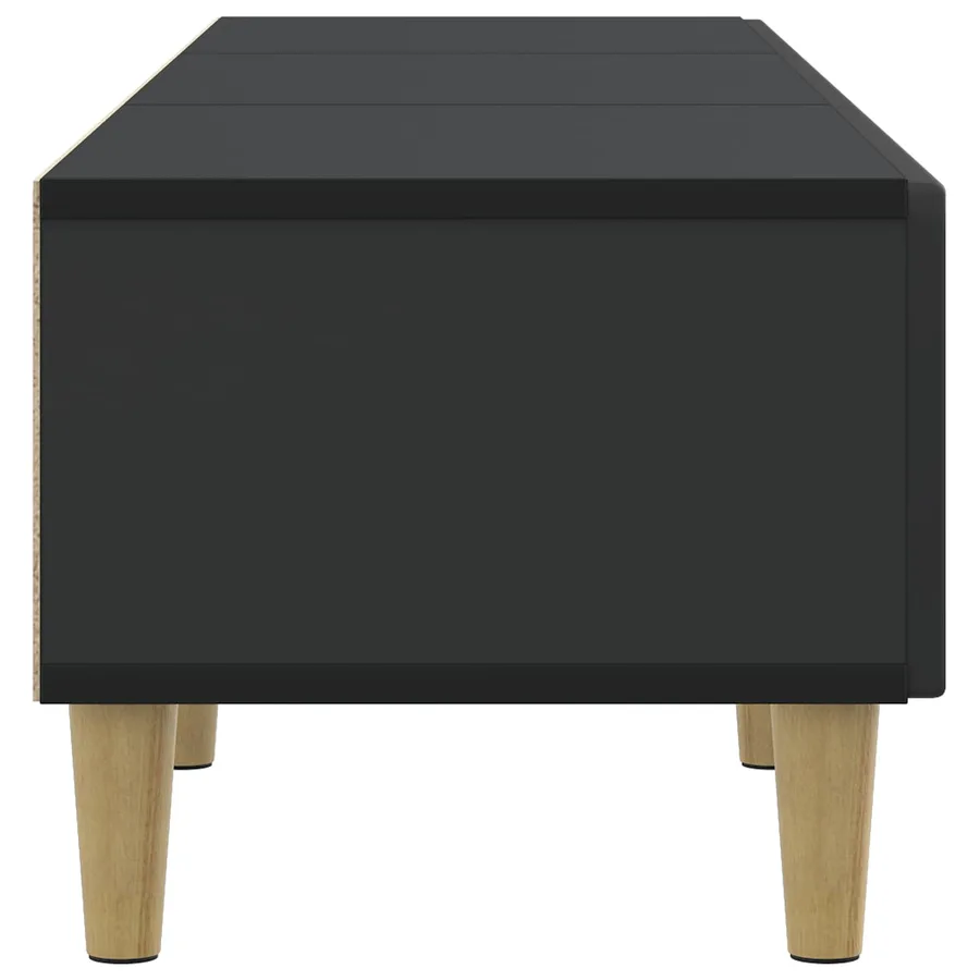 Meuble TV avec tiroir Noir 147 x 34,5 x 30 cm Bois d'ingénierie - 7
