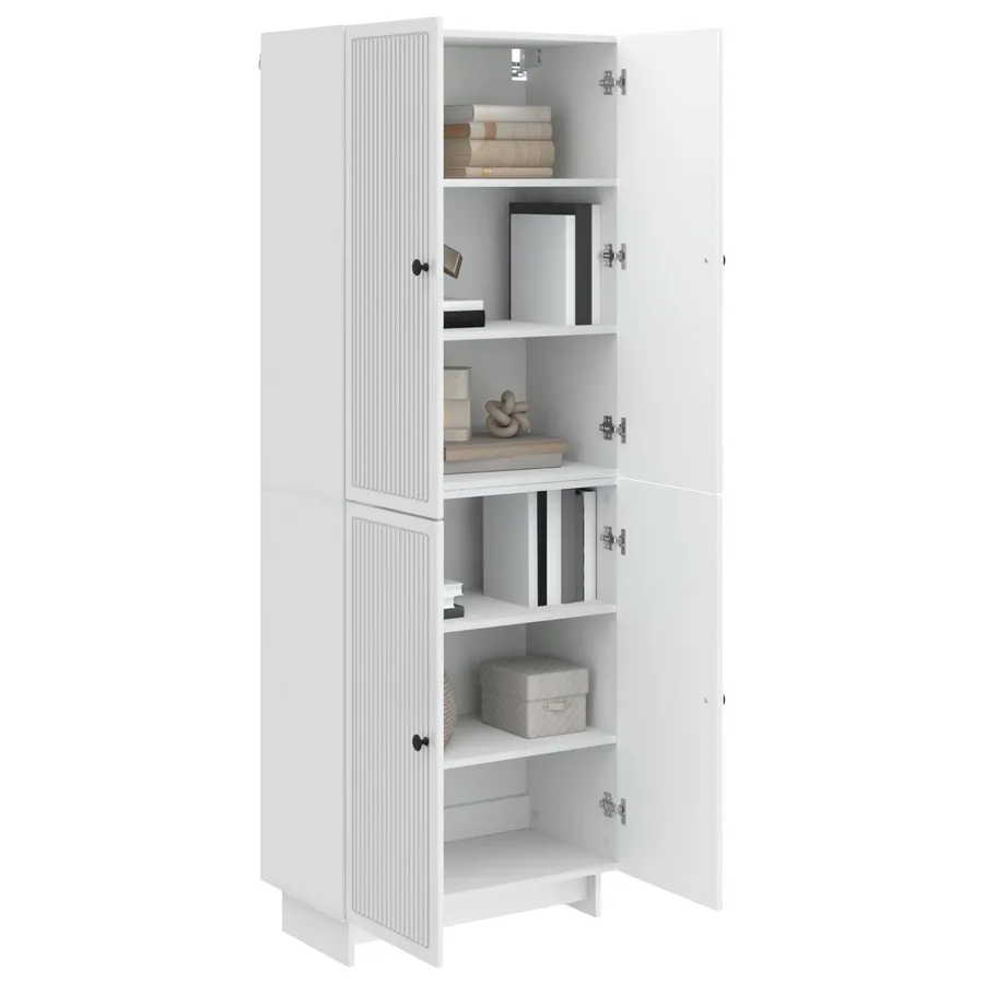 Ensemble de Meubles 2 pcs Blanc brillant 66 x 34,5 x 90 cm - 3
