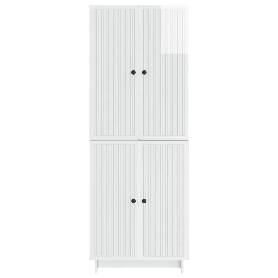 Ensemble de Meubles 2 pcs Blanc brillant 66 x 34,5 x 90 cm - 5