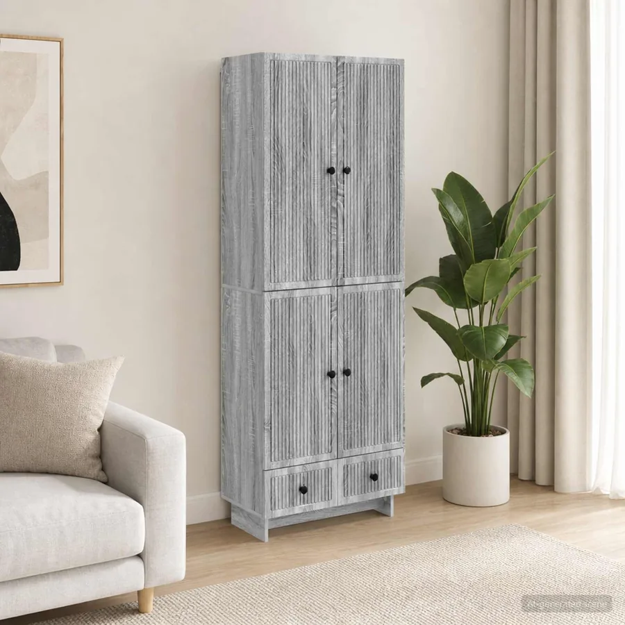 Ensemble de Meubles 2 pcs Sonoma gris 66 x 34,5 x 95 cm