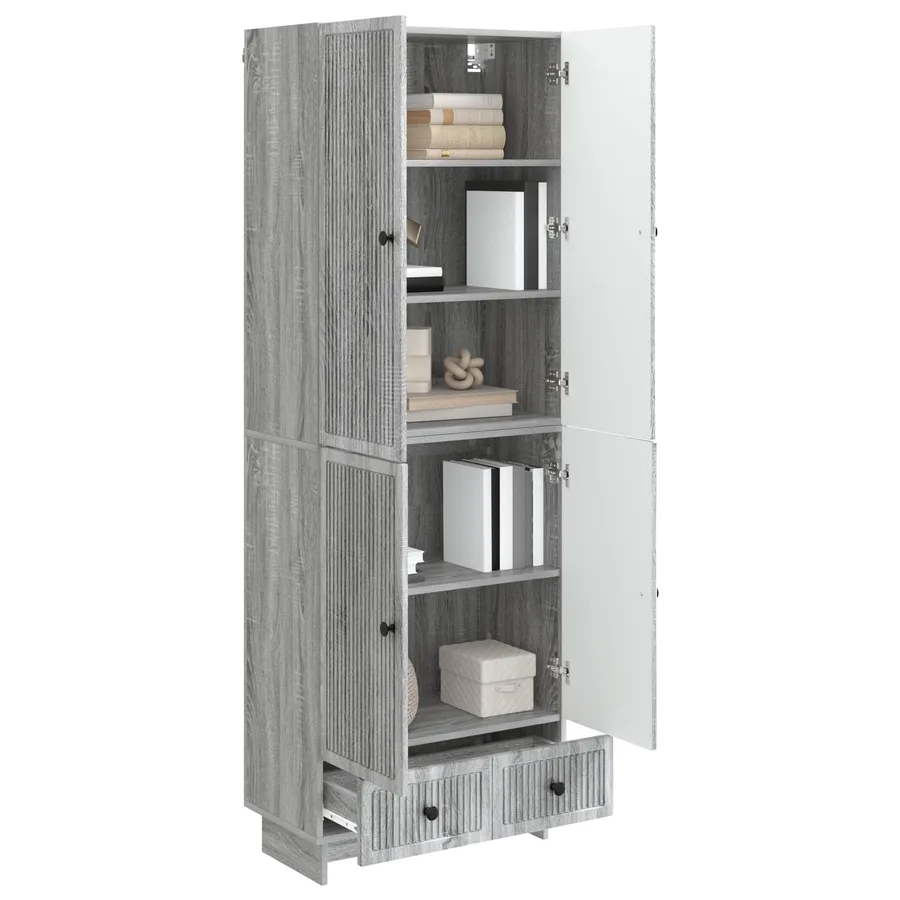 Ensemble de Meubles 2 pcs Sonoma gris 66 x 34,5 x 95 cm - 3