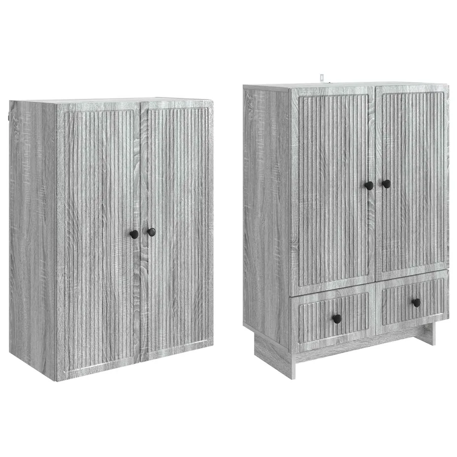 Ensemble de Meubles 2 pcs Sonoma gris 66 x 34,5 x 95 cm - 4