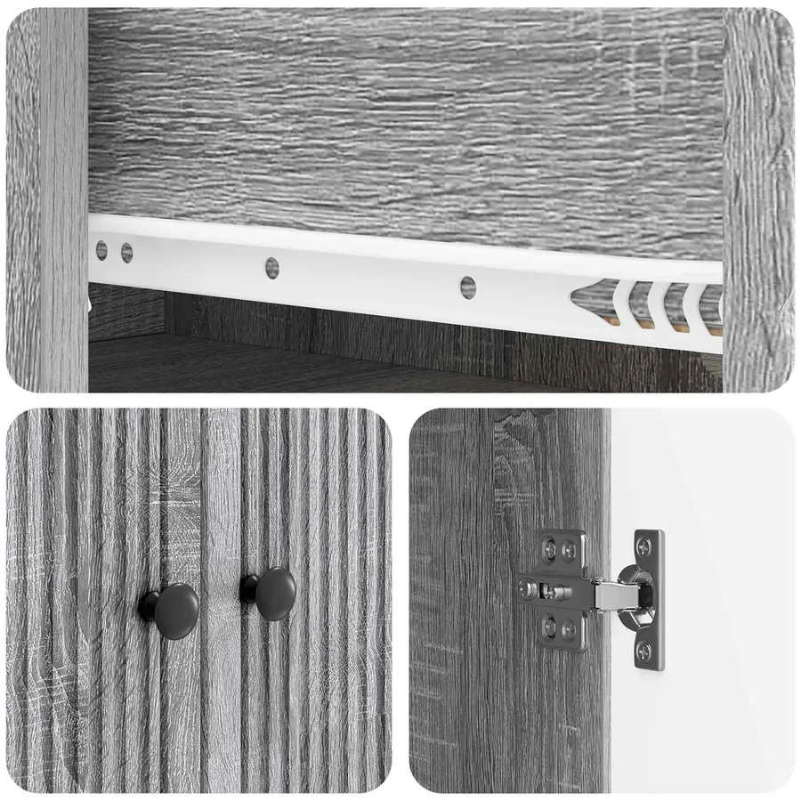 Ensemble de Meubles 2 pcs Sonoma gris 66 x 34,5 x 95 cm - 8