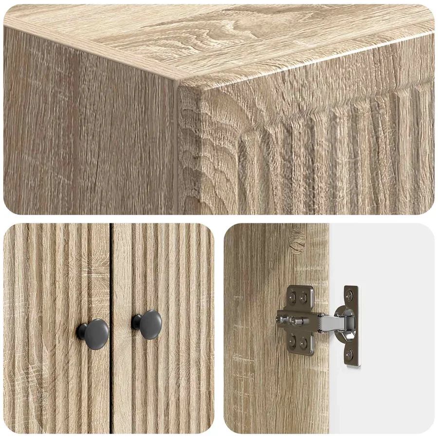 Ensemble de Meubles 2 pcs Chêne Sonoma 66 x 34,5 x 90 cm - 8