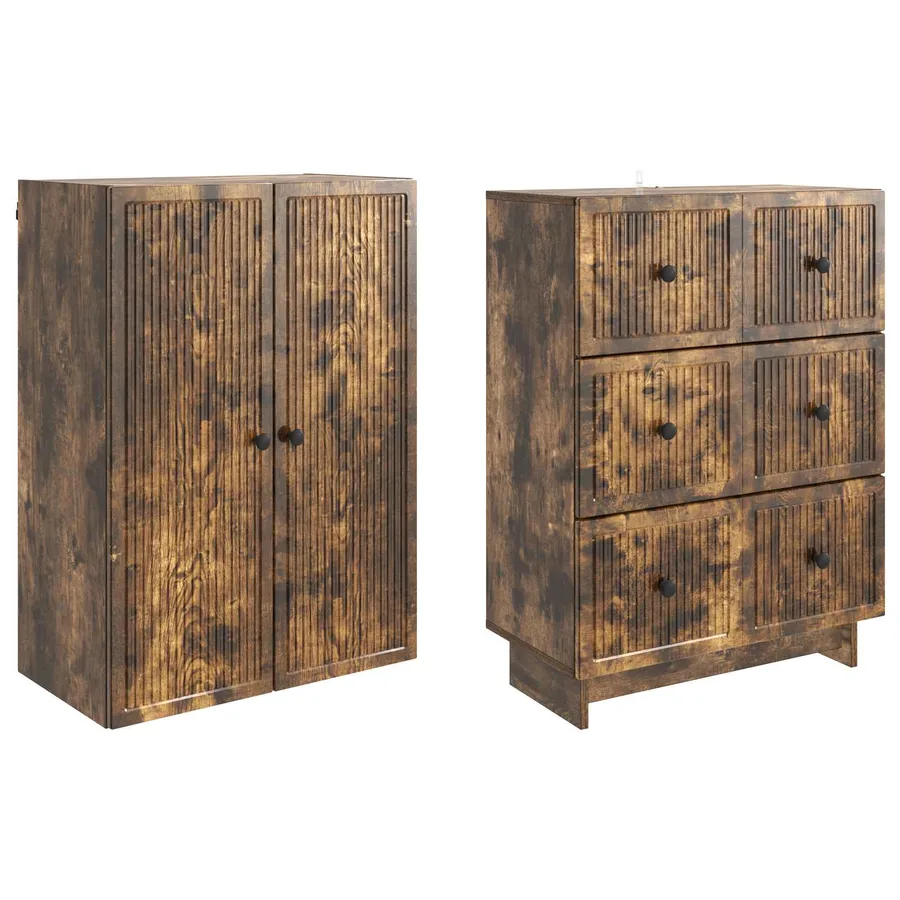 Ensemble de Meubles 2 pcs 66 x 34,5 x 90 cm Bois d'ingénierie - 4