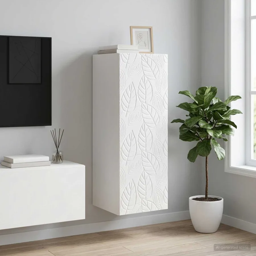 Armoire Murale Blanc brillant 33 x 34,5 x 90 cm