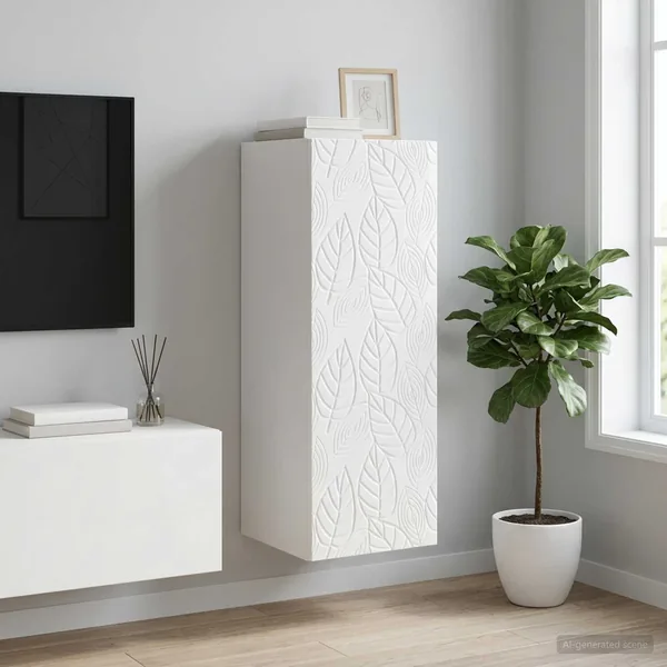 Armoire Murale Blanc brillant 33 x 34,5 x 90 cm