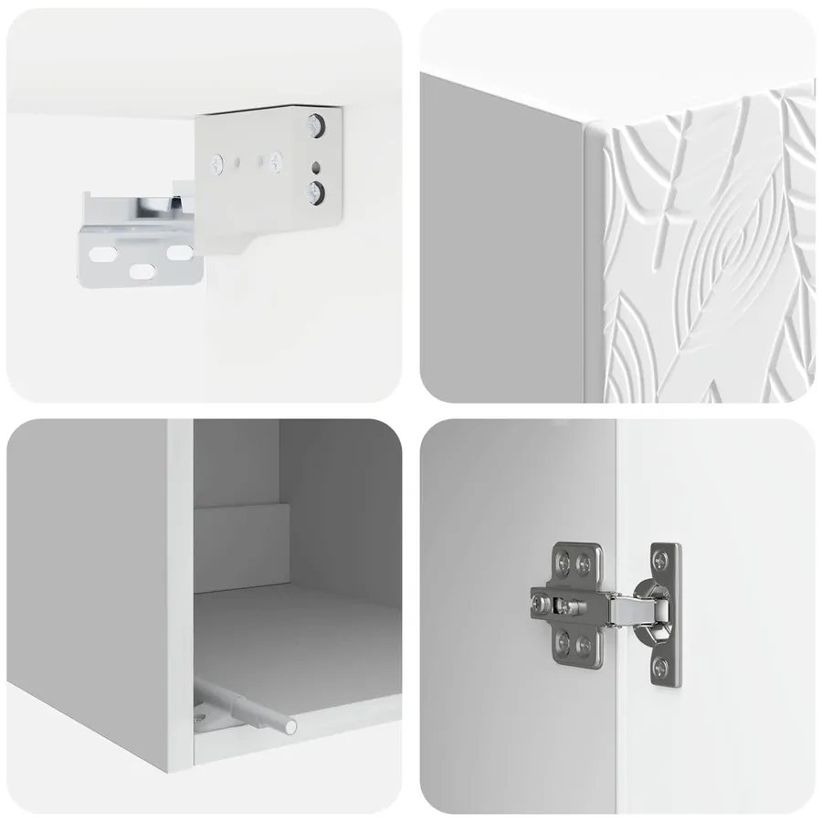 Armoire Murale Blanc brillant 33 x 34,5 x 90 cm - 7