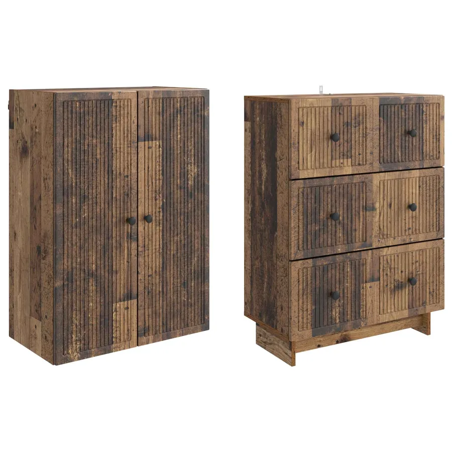 Ensemble de Meubles 2 pcs 66 x 34,5 x 90 cm Bois d'ingénierie - 4