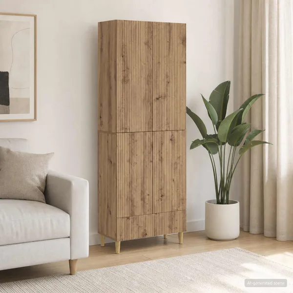 Ensemble de Meubles 2 pc Chêne artisanal Bois d'ingénierie