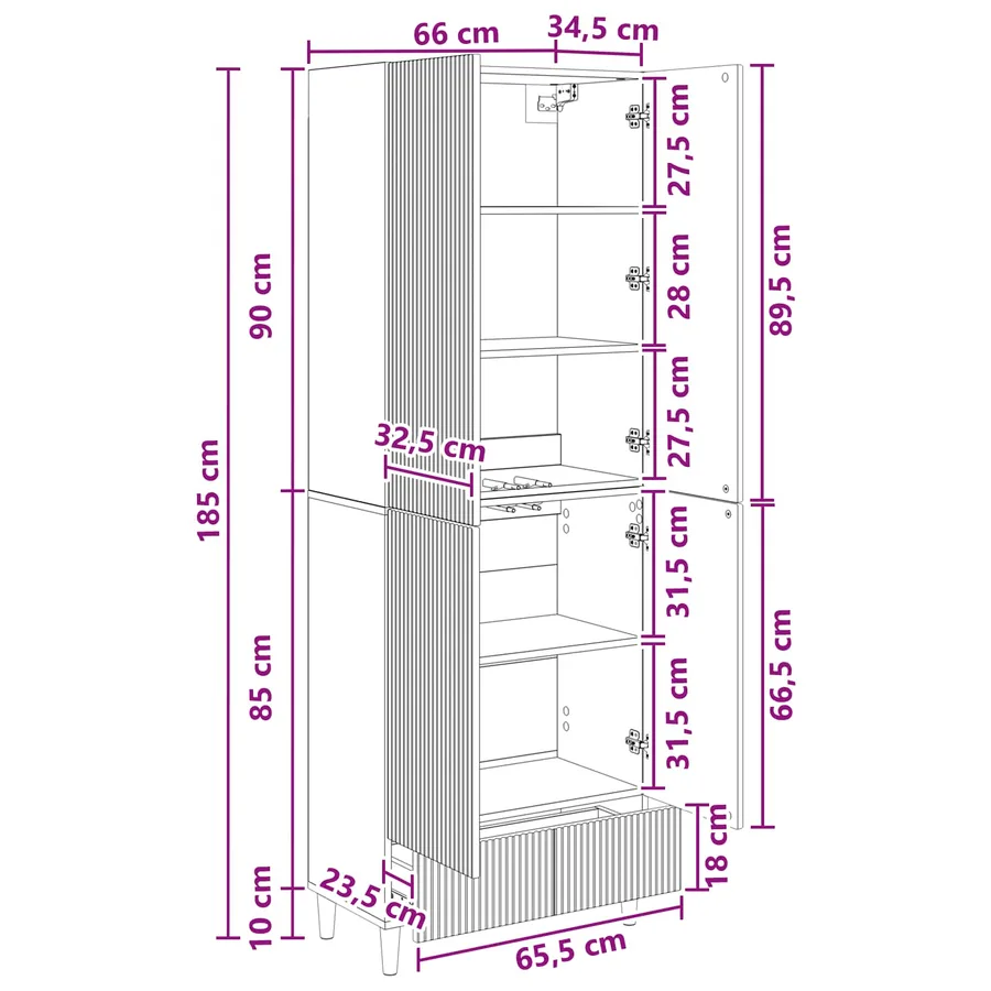 Ensemble de Meubles 2 pc Chêne artisanal Bois d'ingénierie - 8