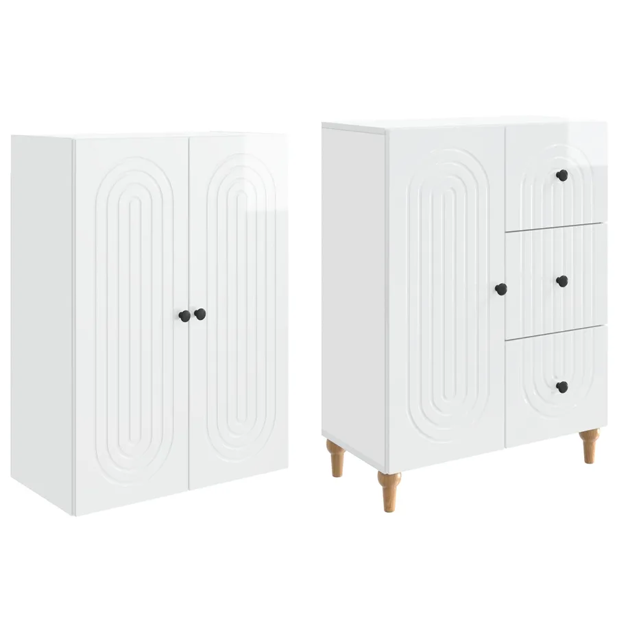 Ensemble de Meubles 2 pcs 66 x 34,5 x 90 cm Bois d'ingénierie - 4