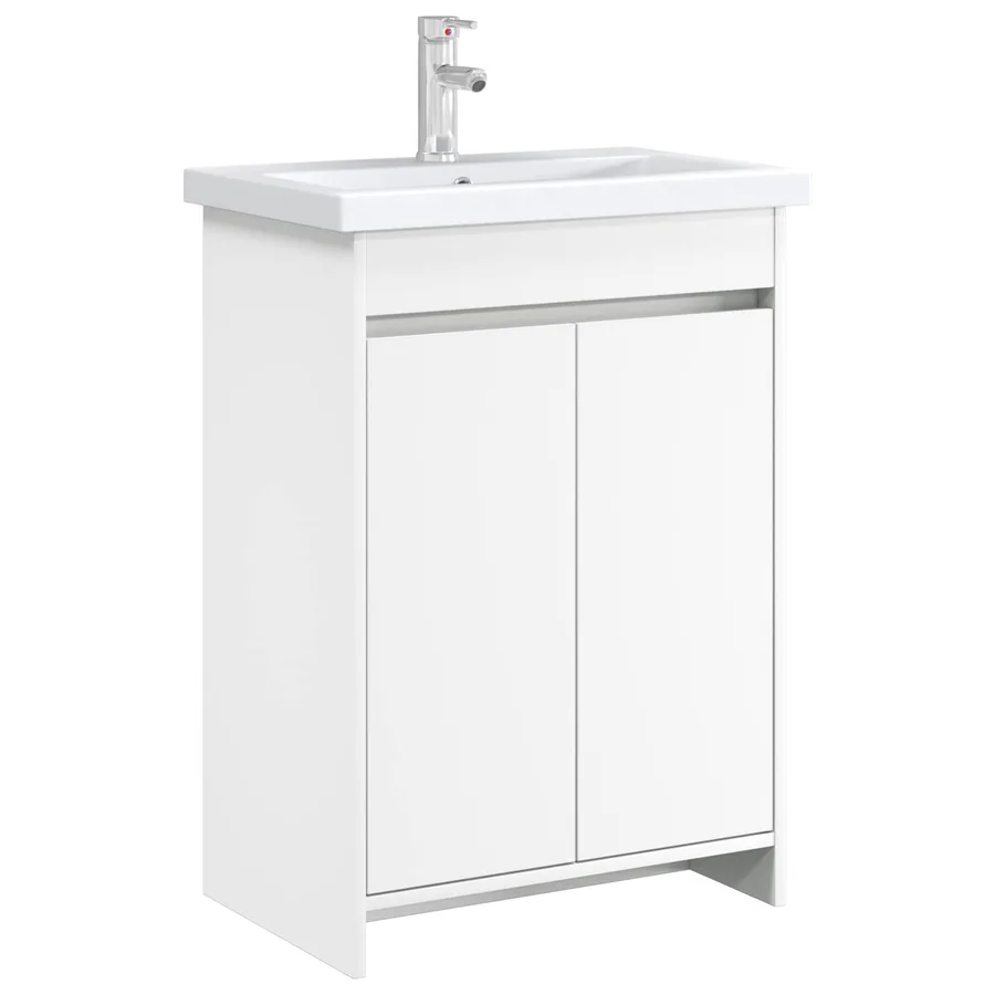Meuble sous lavabo de salle de bain Blanc 56 x 37,5 x 81 cm - 3