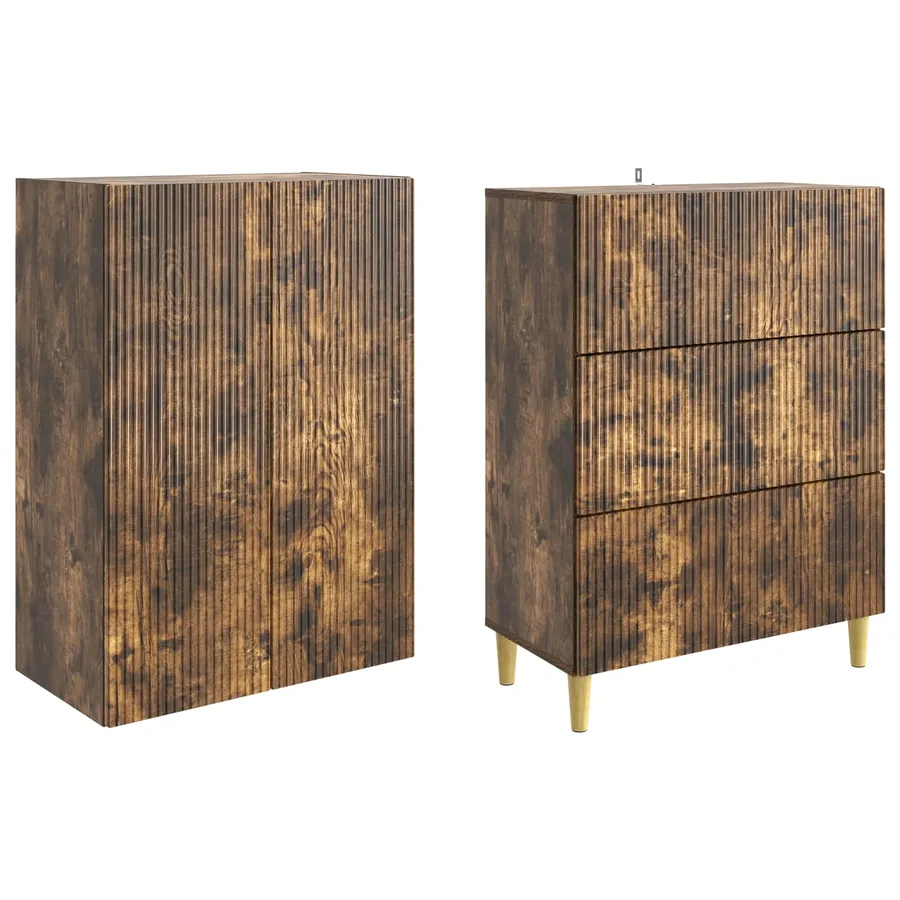 Ensemble de Meubles 2 pcs 66 x 34,5 x 90 cm Bois d'ingénierie - 4
