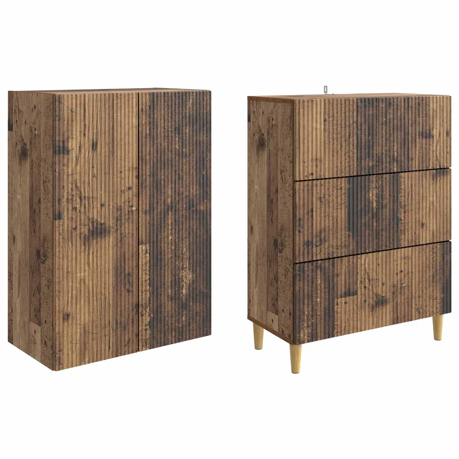 Ensemble de Meubles 2 pcs 66 x 34,5 x 90 cm Bois d'ingénierie - 4