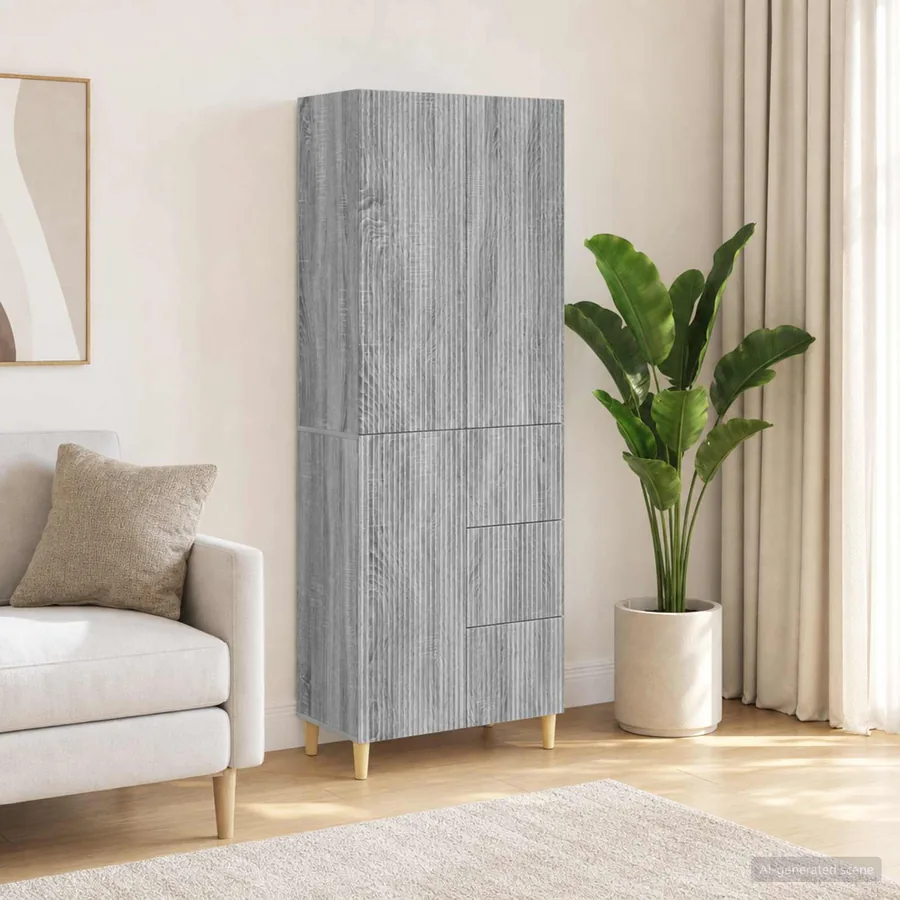 Ensemble de Meubles 2 pcs Sonoma gris 66 x 34,5 x 90 cm