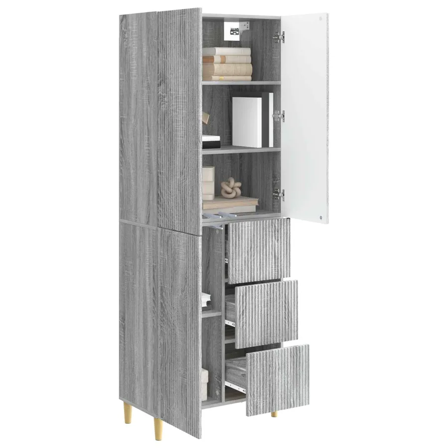 Ensemble de Meubles 2 pcs Sonoma gris 66 x 34,5 x 90 cm - 3