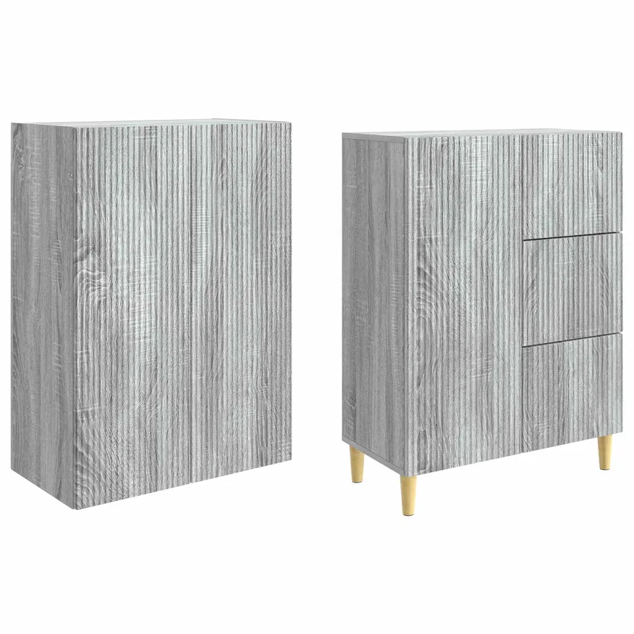 Ensemble de Meubles 2 pcs Sonoma gris 66 x 34,5 x 90 cm - 4