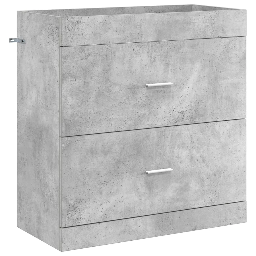 Meuble sous lavabo de salle de bain Gris béton - 2