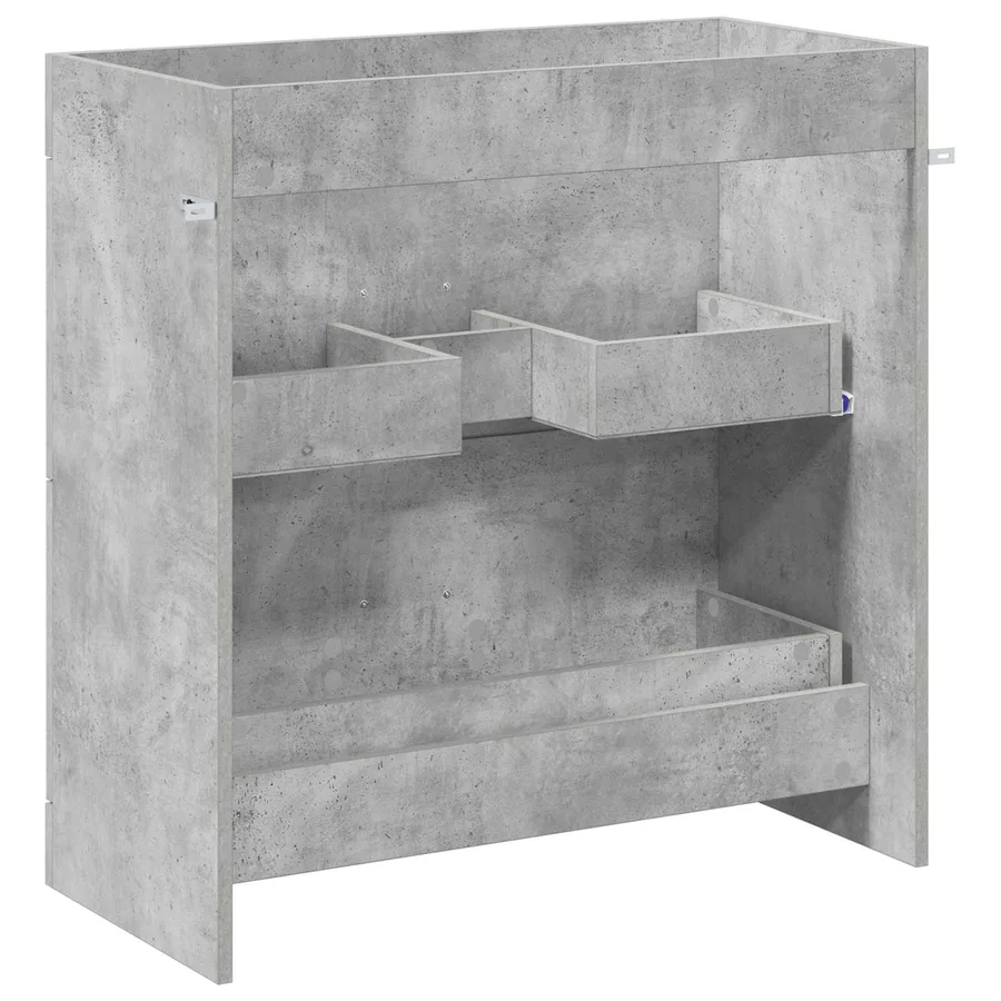 Meuble sous lavabo de salle de bain Gris béton - 6