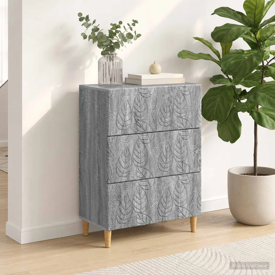 Armoire à tiroirs Sonoma gris 66 x 34,5 x 90 cm