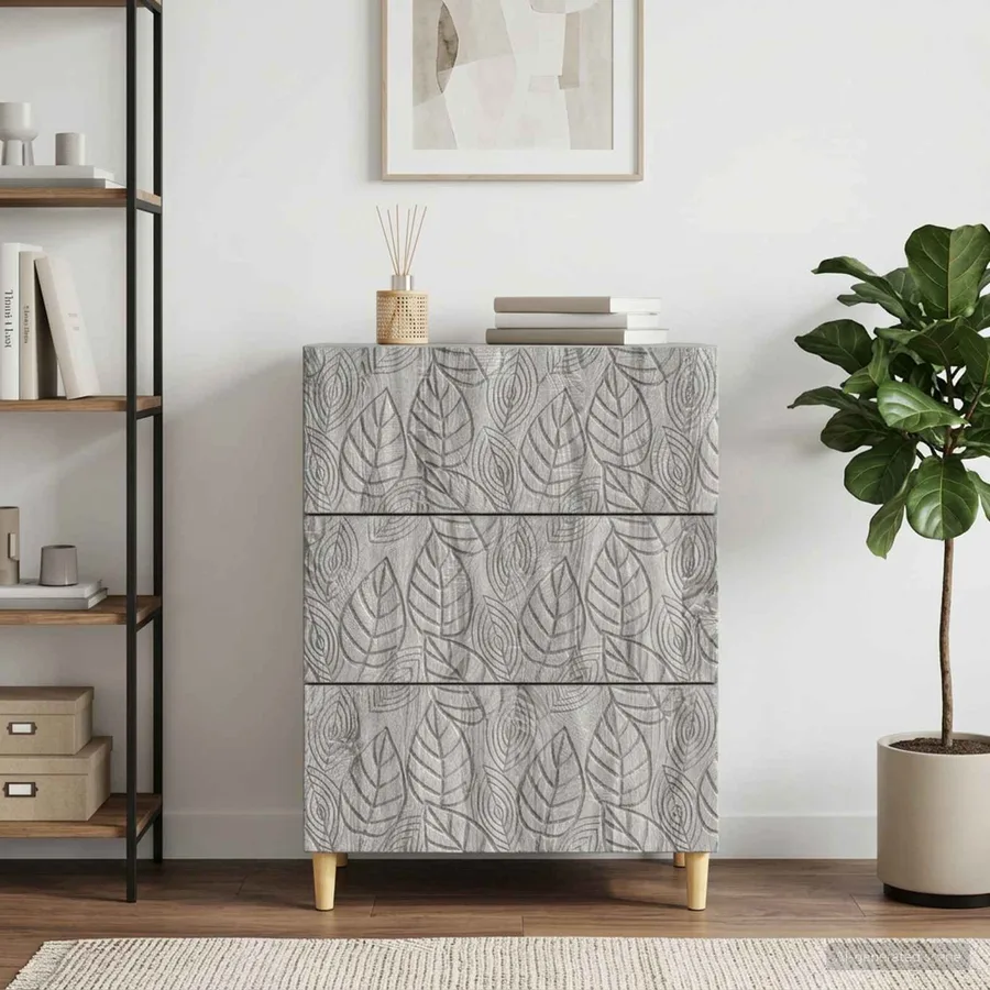 Armoire à tiroirs Sonoma gris 66 x 34,5 x 90 cm - 3