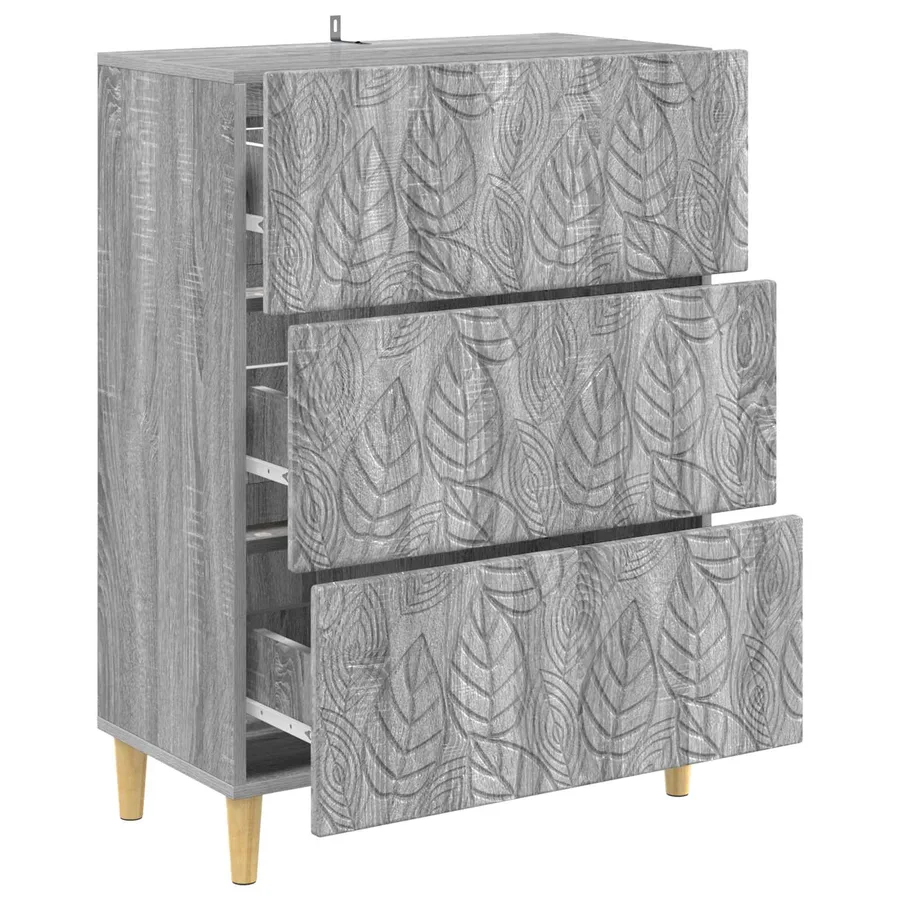 Armoire à tiroirs Sonoma gris 66 x 34,5 x 90 cm - 4