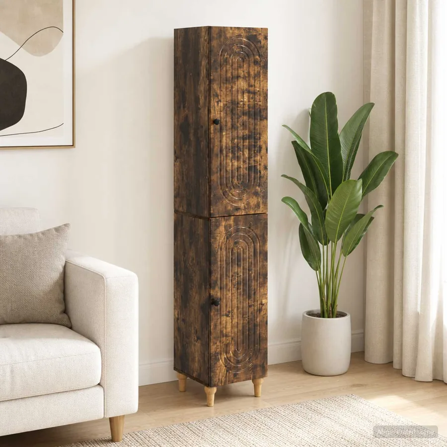Ensemble de Meubles 2 pcs Chêne fumé Bois d'ingénierie