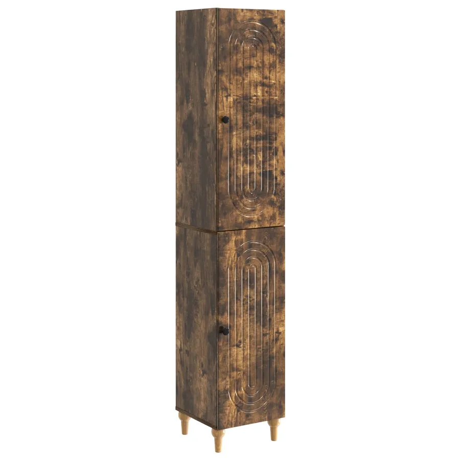 Ensemble de Meubles 2 pcs Chêne fumé Bois d'ingénierie - 2