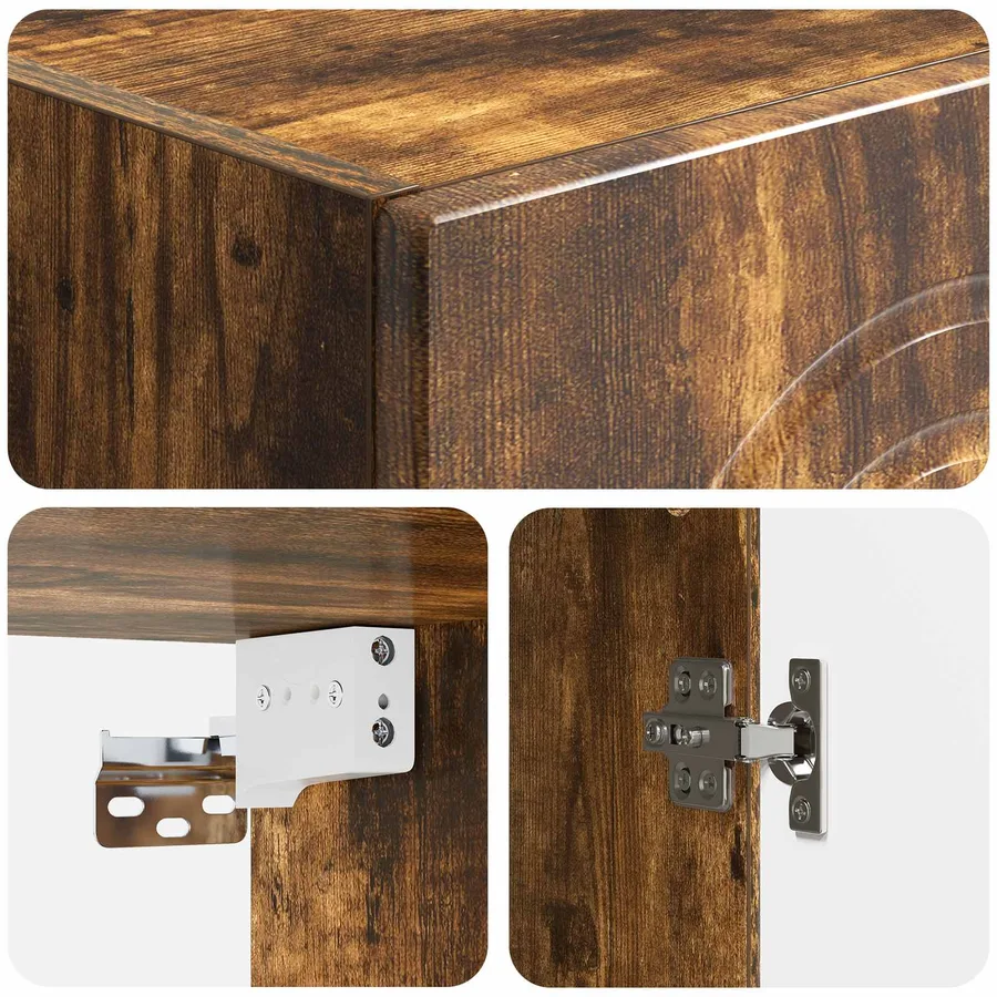 Ensemble de Meubles 2 pcs Chêne fumé Bois d'ingénierie - 8