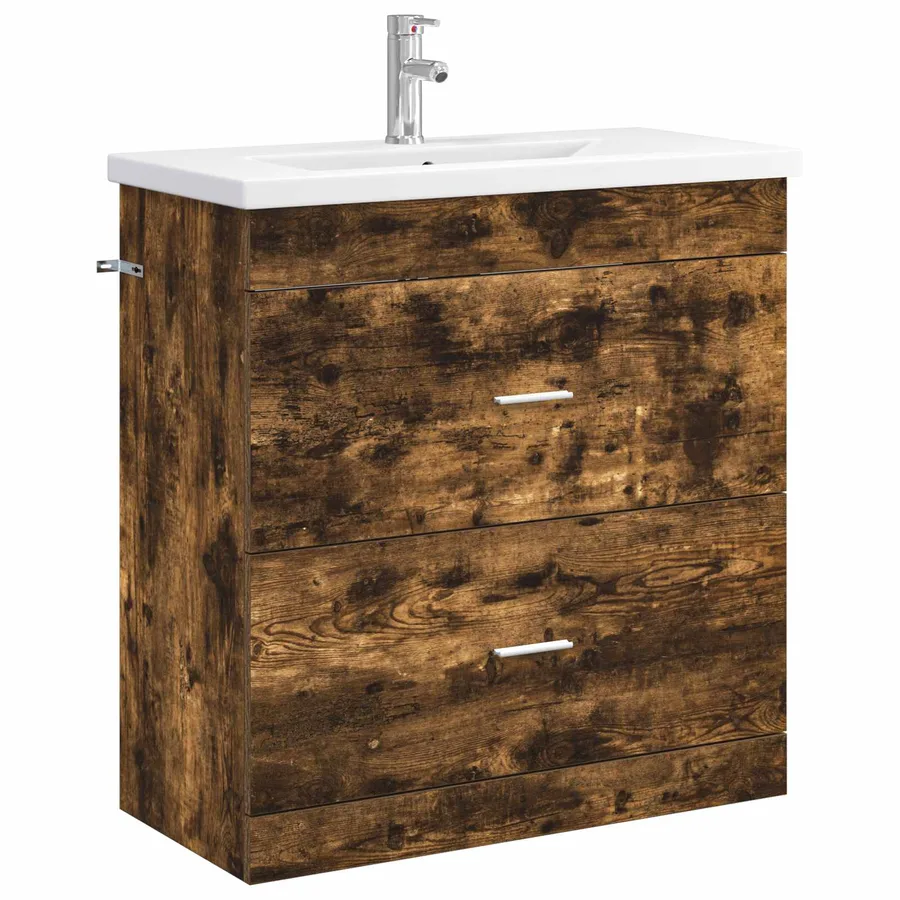 Ensemble de mobilier de salle de bain Chêne fumé - 2