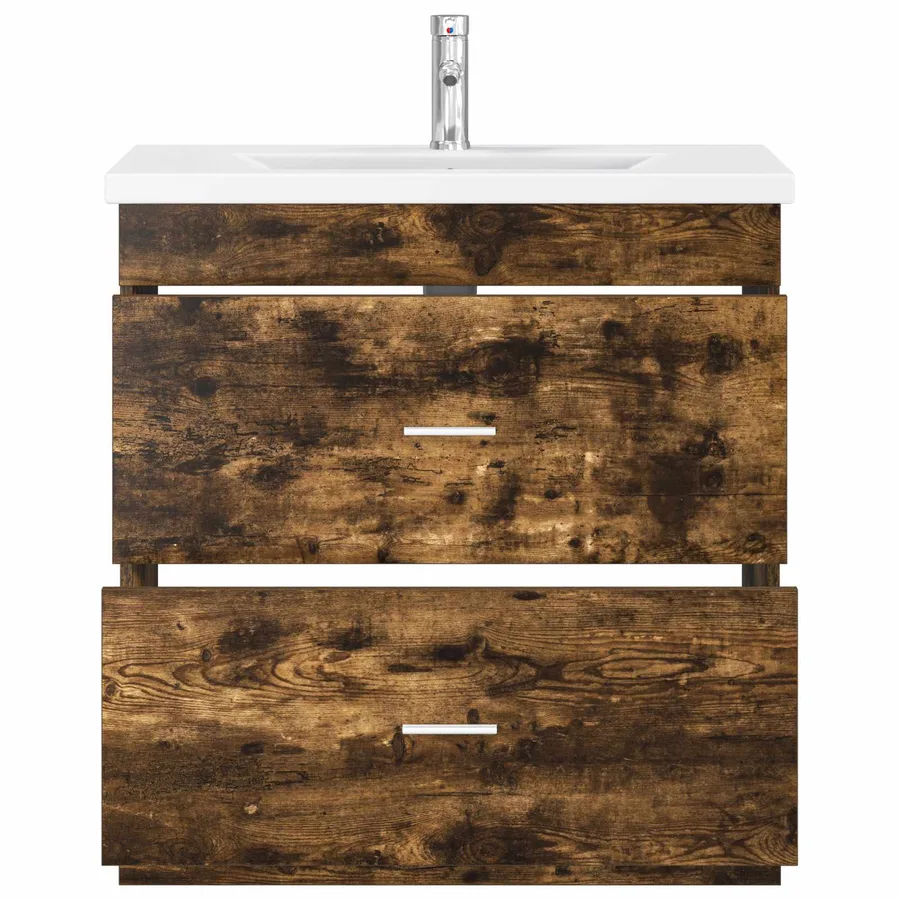Ensemble de mobilier de salle de bain Chêne fumé - 3