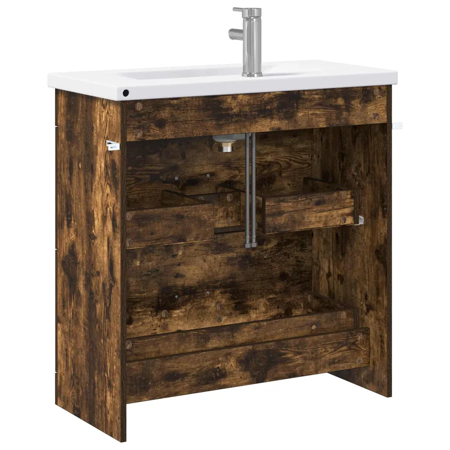 Ensemble de mobilier de salle de bain Chêne fumé - 7