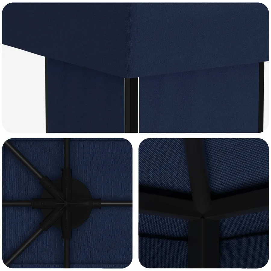 Abri de jardin 6 x 3 m Bleu Polyester et Acier 190 - 5