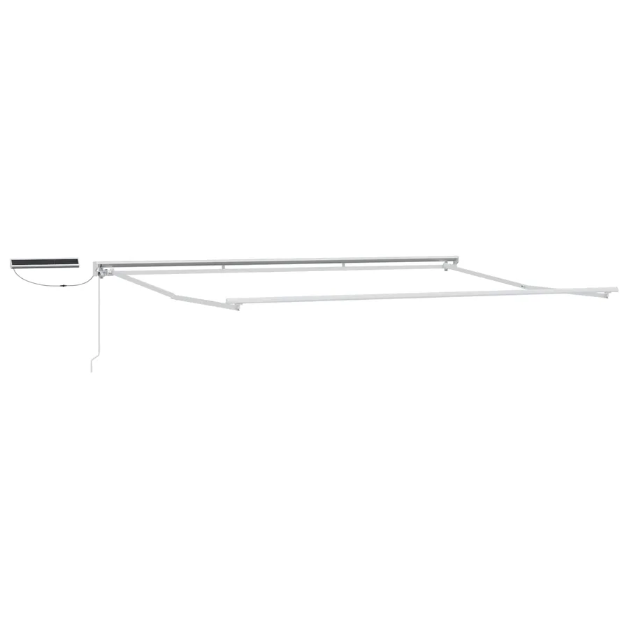 Cadre de store rétractable électrique Blanc 4 x 2 m Acier - 2