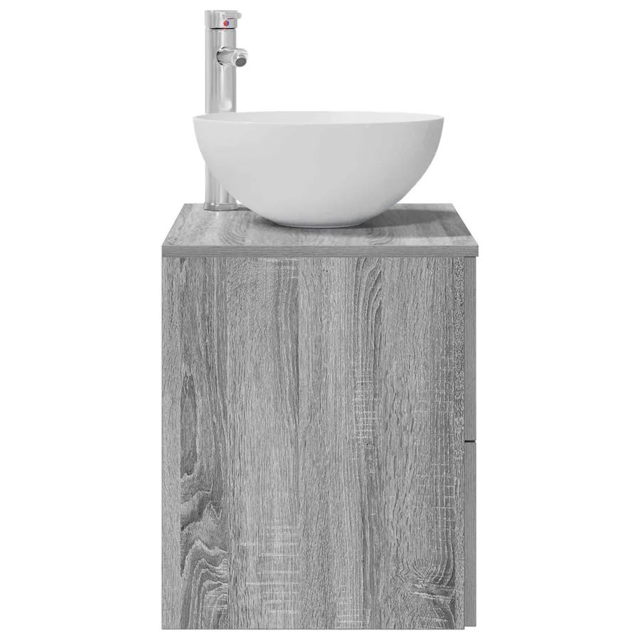 Meuble lavabo mural Sonoma gris 49,5 x 35 x 63 cm - 4