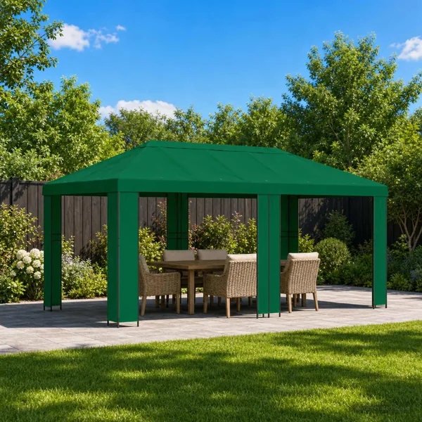Abri de jardin 6 x 3 m Vert Polyester et Acier 190